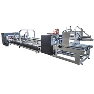 Packaging machinery automatic vegetables paper box folder gluer making machine