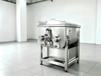 EMIN Nouvelle Machine Mélangeuse à Viande Commerciale Robuste Industrielle pour Farce et Remplissage en Acier Inoxydable 304 Triphasée/Monophasée