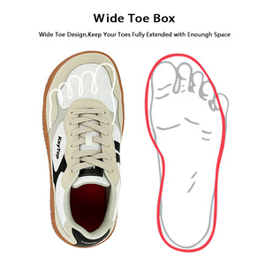 Chaussures minimalistes pour hallux valgus, style rétro, avec <span class=keywords><strong>semelle</strong></span> extérieure en caoutchouc souple, zéro drop, pour la ville, unisexes, chaussures de sport - Product Image 4