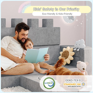 Ensemble de canapés de jeu souples pour enfants, 8 pièces, équipement d'entraînement à l'intégration sensorielle, tissu en mousse haute élasticité pour enfants - Product Image 4