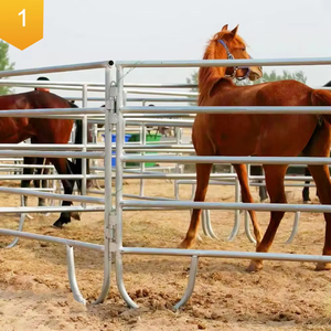 Panneaux de corral de bétail robustes de 12 pieds Panneau de cour galvanisé de clôture de paddock de chevaux en métal pvc enduit de poudre de 4 pieds x 16 pieds - Product Image 1