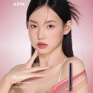 <span class=keywords><strong>Gloss</strong></span> à lèvres AZTK Water Mirror MJ02, <span class=keywords><strong>gloss</strong></span> à lèvres solide, couleur nude, hydratant, améliore le teint, rouge à lèvres en verre, authentique - Product Image 4