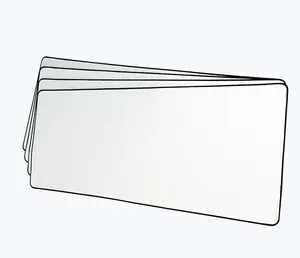 Tappetini per sublimazione Oppai personalizzati in gomma naturale con cuciture a bordo bianco Overlock Pad Mouse Pad Mouse