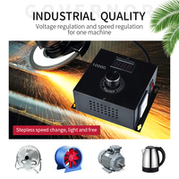 Contrôleur de moteur à courant alternatif 220V 10000W Régulateur de tension Gradateur Variateurs de vitesse de moteur Thermostat Régulateur de tension électronique