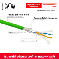 Kabel PROFINET 4 Inti Kecepatan Tinggi 6XV1840 2AH10 Terlindung OFC untuk Jaringan Kontrol Industri.