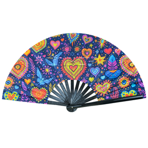 Grand éventail pliant en bambou peint en forme de pyramide, classique, pour mariage, festival, danse, décoration, cadeaux de fête - Product Image 2