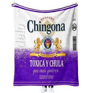 2023 nuevo diseño EE. UU. Venta caliente personalizado mexicano Borracha Chingona Toxica sublimación polar viaje manta de poliéster - Product Image 5