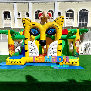 Grand château gonflable gonflable d'intérieur en PVC videur sautant toboggan de terrain de jeu de ville amusant pour enfants et adultes à vendre - Product Image 2