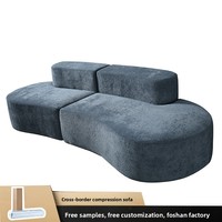 Canapé-lit convertible en tissu compressé 2 en 1, emballé sous vide, double, pliable, moderne, minimaliste, ensemble de meubles pour salon