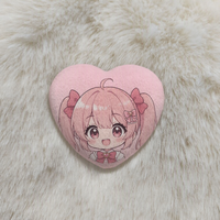Broche en métal personnalisable en forme de cœur Vigreat, badge en tissu doux imprimé sur étain, épingle attrayante et de collection pour la vente au détail