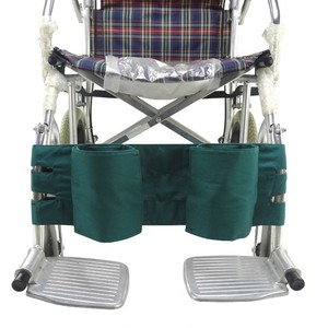 Ceinture de contention pour basse jambe, accessoires pour fauteuil roulant, ceinture de fixation en coton vert et bleu pour soutien à la mobilité des personnes âgées - Product Image 1