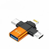 Adaptateur USB Type-C vers USB 3.0 3-en-1 pour téléphone portable et ordinateur portable avec convertisseur de charge en alliage