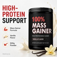 OEM Mass Gainer Poudre 500g Riche en Protéines Vanille Prise de Poids Soutien Musculaire Nutrition Sportive