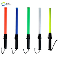Réglable rétractable Télescopique LED Clignotant Bâtons de Signalisation de Sécurité Bâtons de Feux de Trafic Extensibles