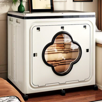 Boîte de rangement pour vêtements en plastique de grande capacité 180L, boîte de rangement pliable multifonctionnelle avec roulettes, pour jouets, couvertures