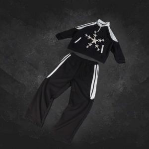 Sweat-shirts et pantalons de survêtement personnalisés avec logo brodé, survêtement ample, streetwear, ensemble de jogging, survêtement patchwork pour hommes - Product Image 2