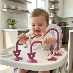 ของเล่นถ้วยดูดซิลิโคนสำหรับทารก 0-24M เด็กวัยหัดเดินมอนเตสซอรี่ประสาทสัมผัสการศึกษาเก้าอี้สูงเด็กการเรียนรู้ของขวัญปาร์ตี้ - Product Image 1
