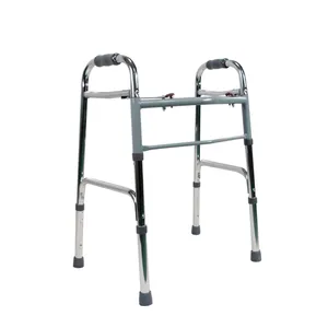 Andador de aluminio ligero para personas mayores, andador plegable de cuatro patas de alta calidad