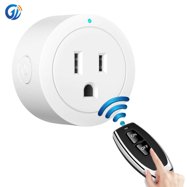 GLC Pop Socket AC110V Smart Home Power Lamp Mini Electrical Rf 433 Wireless Smart 220V Remote Control Wall Plug Socket