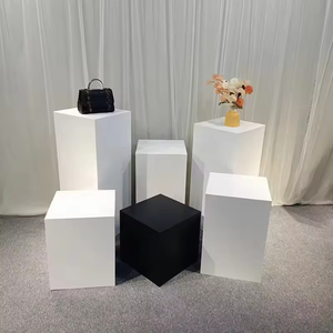 Modern Commercial Boutique <strong>Display</strong> Case Wooden <strong>Lacquered</strong> MDF Hexagonal Exhibition Stand Luminous Light Glass <strong>Table</strong> for Museums - Product Image 3