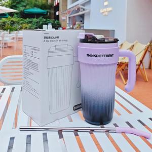 Custom Fast Logo 860ml Stainless Steel Double Wall Travel Mug Insulated Tumbler with Handle Reusable Vacuum Coffee Cup - Product Image 5