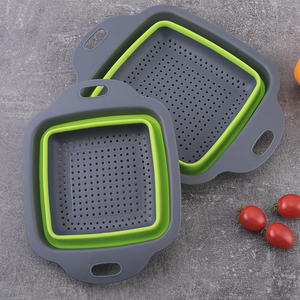 Có thể gập lại nhà bếp trái cây rau ráp Lọc giỏ PP + TPR nhà bếp kéo ra giỏ - Product Image 6