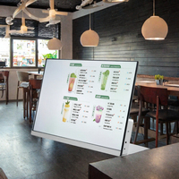 Écran d'affichage publicitaire LCD numérique électronique de 21,5 pouces en forme de L pour restaurants, commerces de boissons, affichage de bienvenue en intérieur, menu numérique, 1 an