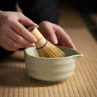 Fouet à matcha en bambou blanc naturel Chasen 100/120 brins, outil de cérémonie du thé de style japonais pour Usucha, poudre de matcha et mousse de latte