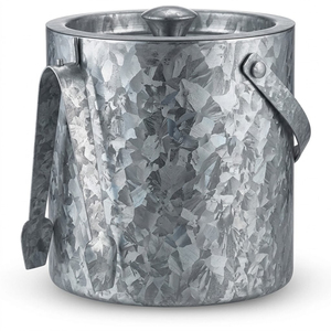 Premium Quality Aluminum Ice <b>Bucket</b> <b>with</b> <b>Lid</b> and Tongs Double Wall Stainless Steel Party Beer Ice <b>Bucket</b> Top Designing - Product Image 5