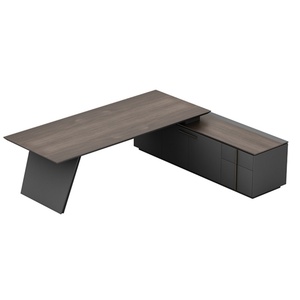 Free Design Plan Factory Price E1 Mdf Office Furniture Luxury L Shape Design Strong Executive Ceo Boss Office <b>Desk</b> - Product Image 4