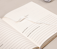Journal d'Anniversaire Personnalisable Format A4 Couverture Rigide Estampage Or Logo Journal en Lin Planificateur Quotidien
