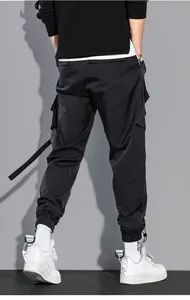 Super Hot Laser Reflective Cargo Pants In Spring And Autumn With Multiple Bags For Boys Pockets Men OEM Service Digital Printing