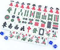 Juego de Dominó de ABS al por Mayor, de Lujo, de 4 Capas, con Diseño de Loto Blanco Tortoise, Portátil, Plegable, con Patas de Metal, Personalizado