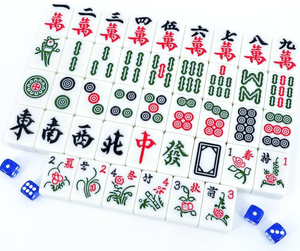 Juego de Dominó de ABS al por Mayor, de Lujo, de 4 Capas, con Diseño de Loto Blanco Tortoise, Portátil, Plegable, con Patas de Metal, Personalizado - Product Image 4