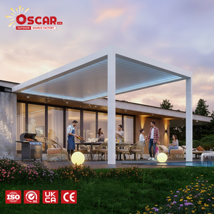 <span class=keywords><strong>Pergola</strong></span> de jardin motorisée <span class=keywords><strong>avec</strong></span> toit coulissant en verre <span class=keywords><strong>orientable</strong></span>, <span class=keywords><strong>pergola</strong></span> de luxe pour balcon extérieur - Product Image 1