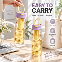 Bouteille d'eau avec infuseur à thé de 450 ml, filtre amovible et boucle de transport pour infusions de thé froid et de fruits – Vente en gros