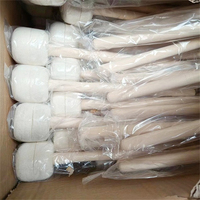 Bâtons de maillet de grosse caisse beige blanc 12.6 "avec tête en feutre de laine manche en bois anti-dérapant maillets de tambour pour caisse claire