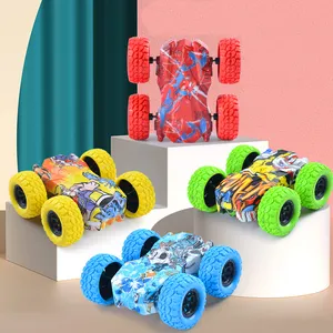 创意仿真越野玩具四轮驱动防摔涂鸦儿童惯性双面驾驶玩具车
