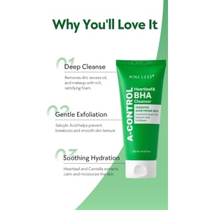 โฟมล้างหน้า A-Control Heartleaf BHA 120 มล. ทำความสะอาดรูขุมขนอย่างล้ำลึก ช่วยปลอบประโลมผิว ลดสิว และทำความสะอาดรูขุมขน - Product Image 6