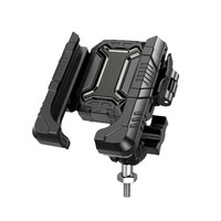 Support de téléphone pour moto Tech Rider, amortissant les chocs, en alliage, fixation sur guidon avec verrouillage à un bouton et rotation à 360 degrés