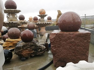 Fontaine boule flottante de jardin personnalisée, <span class=keywords><strong>en</strong></span> pierre, pour l'extérieur, granit ball avec carte du monde, fontaine avec piscine, 1 pièce - Product Image 3
