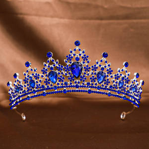 Nouvelle conception de couronne de mariage de luxe en alliage avec strass, couronne de mariée pour adulte, cérémonie de mariage, diadème en cristal, ornement de cheveux, <span class=keywords><strong>coiffe</strong></span> - Product Image 6