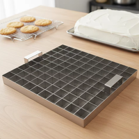 Ensemble de coupe-gâteaux en acier inoxydable 304 de qualité alimentaire avec poignée pour un contrôle uniforme des portions, boulangerie, pain, pâtisserie