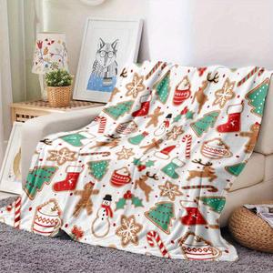 Christmas Santa Gingerbread Reindeer Flannel <b>Blanket</b> Throw <b>Blanket</b> Nap <b>Blanket</b> Holiday Decor Festive Cozy <b>Warm</b> Super Soft - Product Image 4