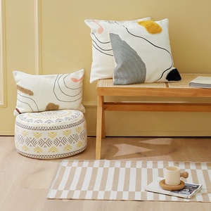 Nouvelle tendance moderne décor à la maison coussin de sol écologique facile à déplacer <span class=keywords><strong>pouf</strong></span> rond poufs pour salon - Product Image 4