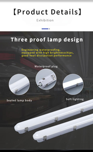 Промышленная мастерская линейная светодиодная лампа, 2 фута, 20 Вт, 4 фута, 40 Вт, 60 Вт, 8 футов, 80 Вт, IP65, водонепроницаемая, для затемнения гаражей - Product Image 2