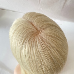 ท็อปเปอร์ผมผู้หญิงยอดนิยม สีทองขาว ขนาด 5.5*6.5 โมโนท็อปเปอร์พร้อม PU - Product Image 2