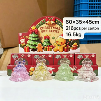 Jouet anti-stress en PU souple en forme de sapin de Noël, très populaire, pour enfants, idéal pour les fêtes, en boîte