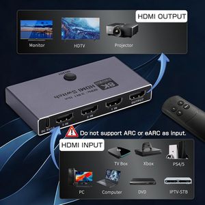 Conmutador <span class=keywords><strong>HDMI</strong></span> <span class=keywords><strong>2.1</strong></span> SYONG 8K, Conmutador <span class=keywords><strong>HDMI</strong></span> 3 en 1 Salida 8K60Hz, 4K240Hz, HDCP 2.3 HDR 3D Dolby Atmos para Xbox con Control Remoto IR - Product Image 2