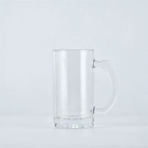 Gobelet personnalisé avec logo, 16 oz, sublimation, gobelet à bière transparent givré, 16 oz, verre avec poignée - Product Image 2
